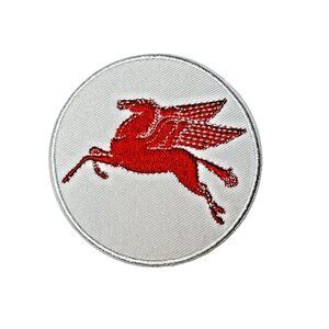 Mobil 1 Gas Station Pegasus Premium 3in Embroidered Iron-on Patch
